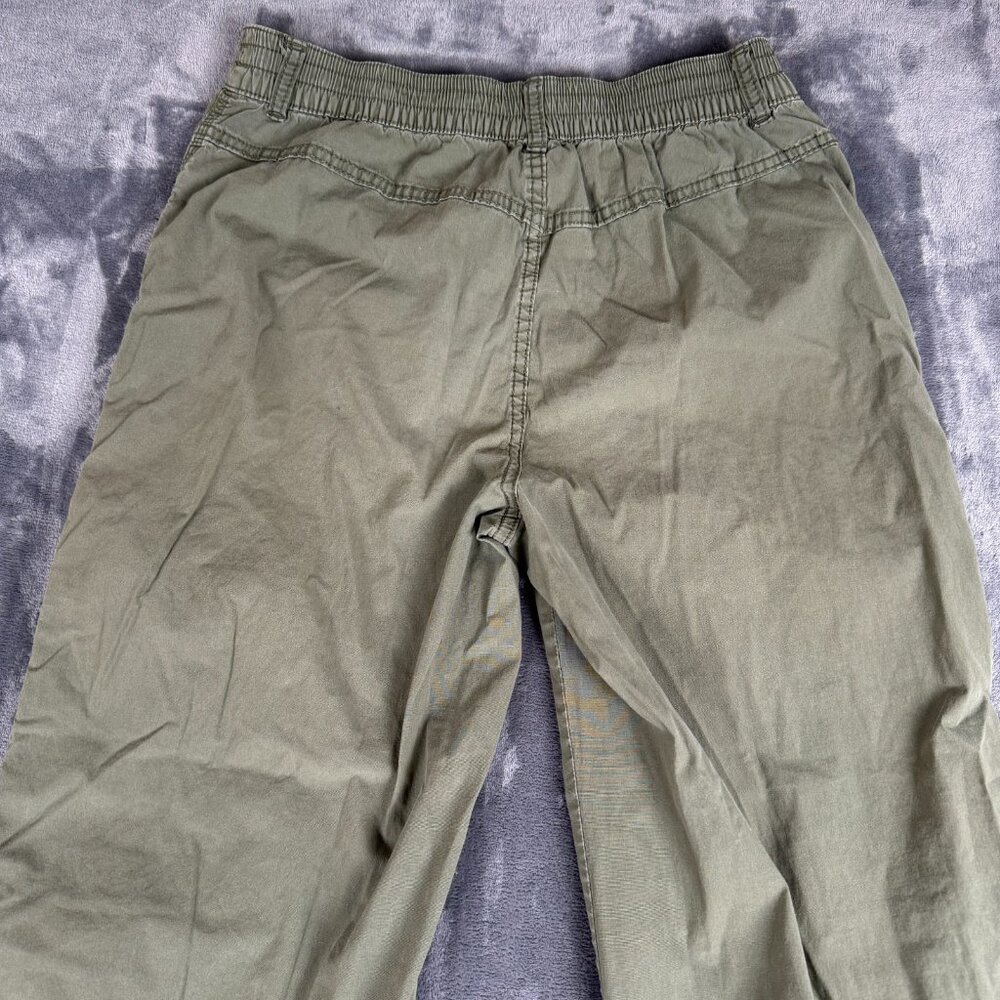 Baggy Cargo Y2K Raver Pants Small Green Wide Leg Paratrooper - Picture 9 of 11